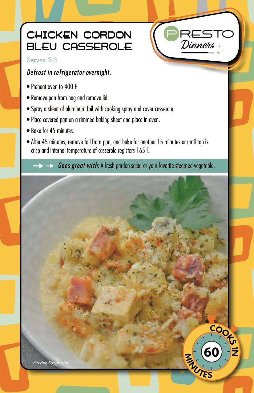 Premade Frozen Meals Delivered Presto Dinners